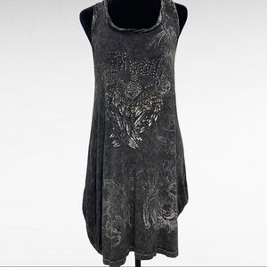 T Party sleeveless Mini Dress Size medium black